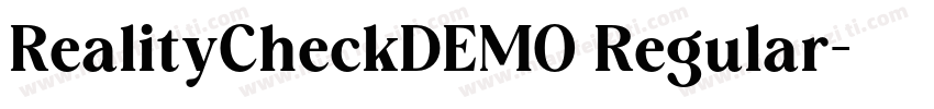 RealityCheckDEMO Regular字体转换